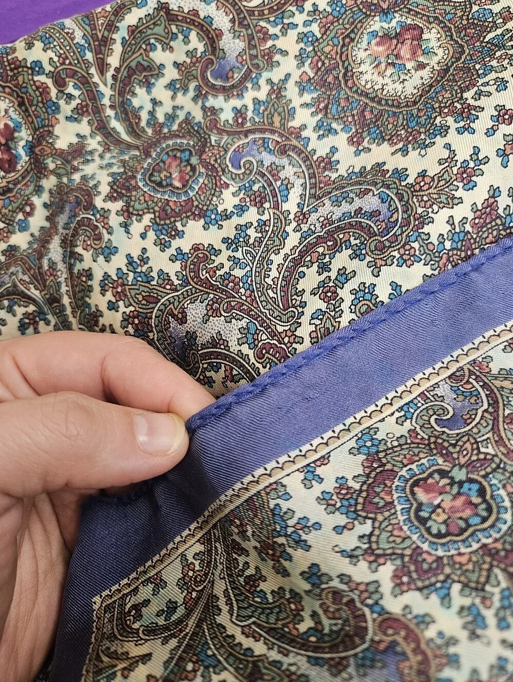VTG Liberty Of London Silk Colorful Floral Accessory Belt Hair Bow Head Scarf